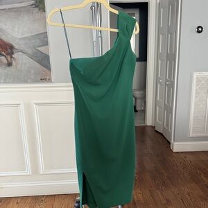 Likely One-Shoulder Dress in Green